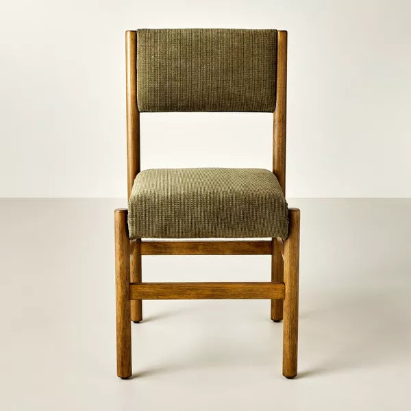 Dowel Leg Upholstered Armless Dining Chair