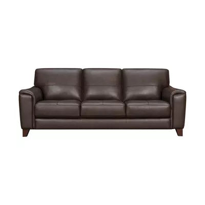 Bergen Genuine Leather Square Arm Sofa - Armen Living