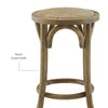 Rae Ratten Seat Backless Counter Height Barstool