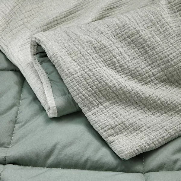 Textured Chambray Comforter & Sham Set King