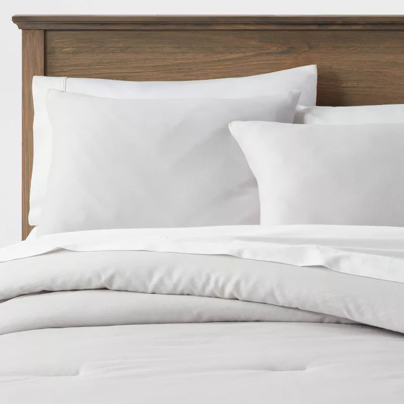 Washed Cotton Sateen Comforter and Sham Set - King