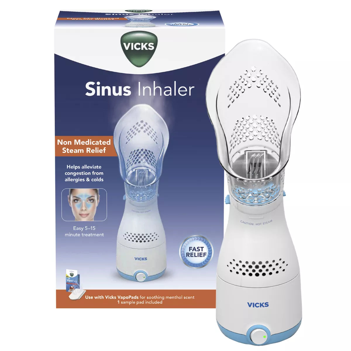Personal Steam Inhaler with Variable Steam Control & Soft Mask