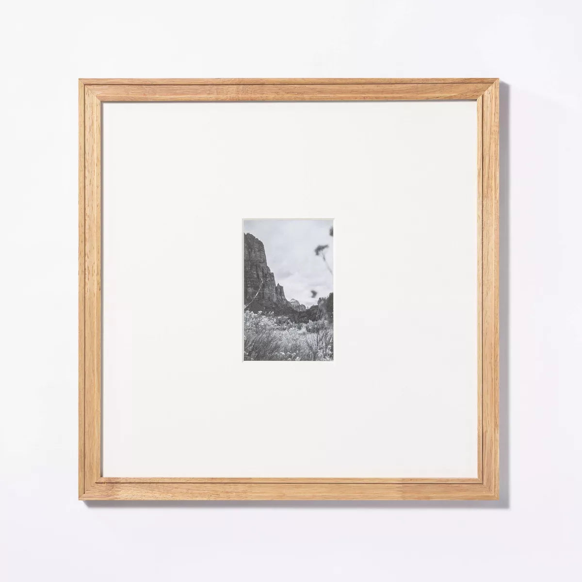 Matted Gallery Frame Natural Wood