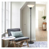 Torchiere Floor Lamp with Glass Shade
