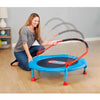 Round Easy Store Folding Trampoline - Blue/Black/Red