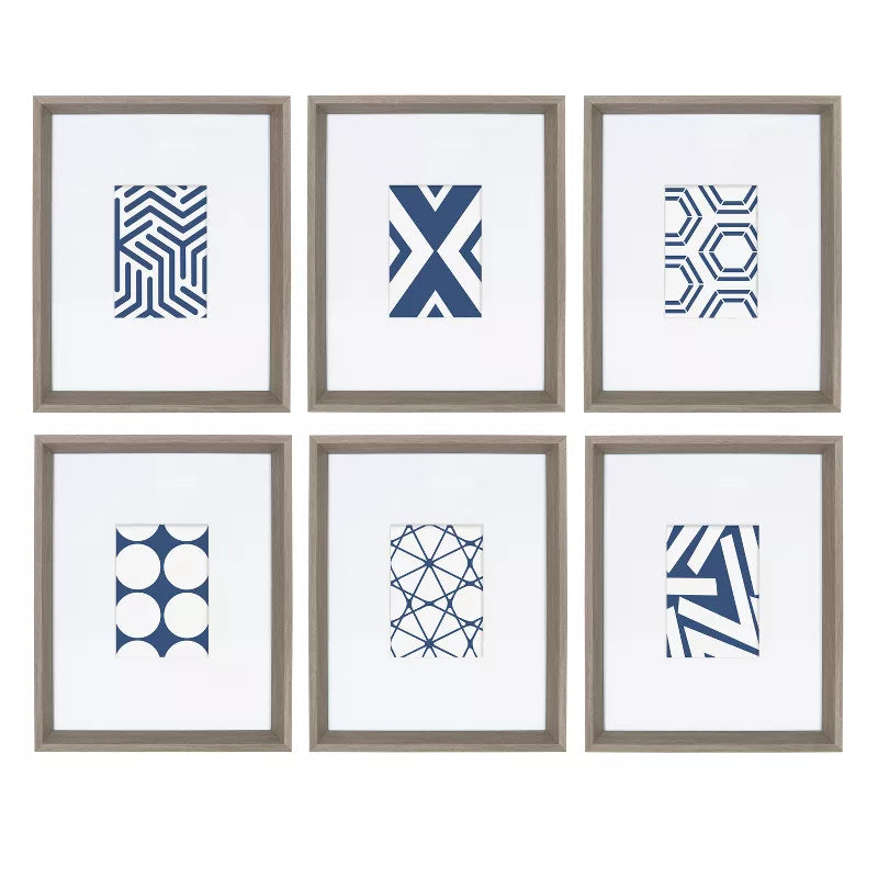 6pc Calter Framed Print Art Set