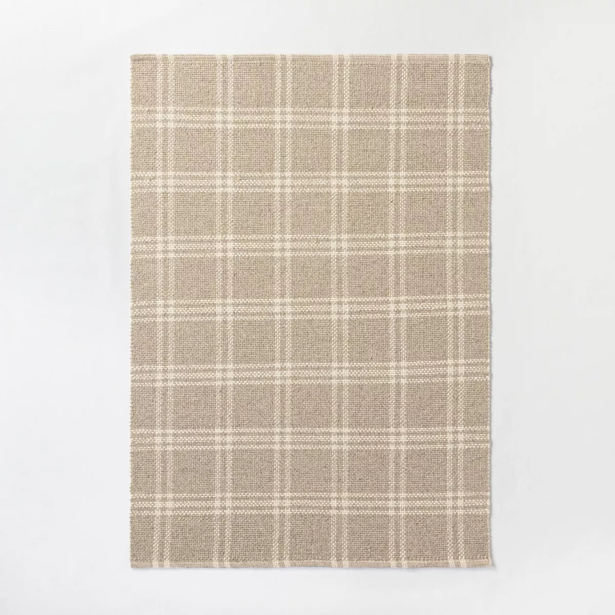 Cottonwood Handwoven Plaid Wool/Cotton Area Rug 9'x12'