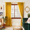 1pc Light Filtering Velvet Macrame Trim Window Curtain Panel