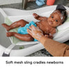Baby to Toddler Bath 4-in-1 Sling ‘n Seat Tub with Removable Infant Support and 2 Toys, Puppy Perfection