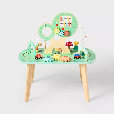 Activity Table - Music & Multiple Activities, Wood & Metal, Creative Thinking, Fine Motor Skills