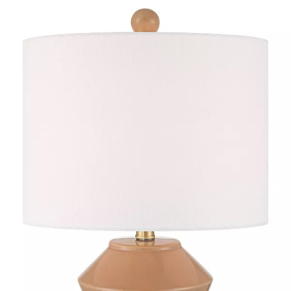 Tatum High Small Modern Accent Table Lamp Red Clay Glaze Finish Ceramic Single