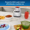 2-in-1 One Touch Blender - Stainless Steel: Glass Jar, 6 Speeds, Smoothies, Ice Crush, Dishwasher-Safe Parts