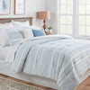 8pc Clipped Jacquard Stripe Comforter Bedding Set - Full