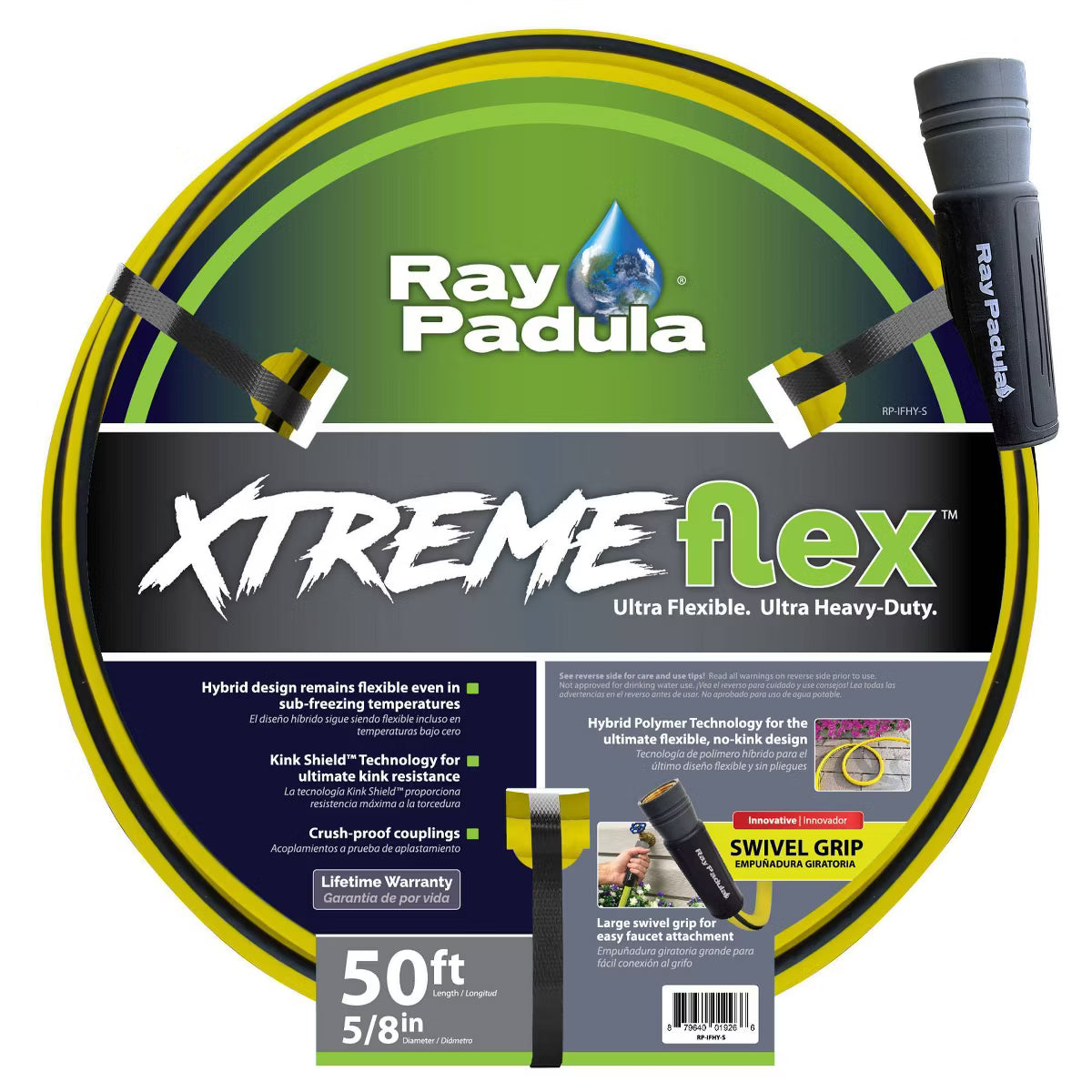 XtremeFlex Ultra Flexible Heavy Duty Hybrid Garden Hose: Leak-Resistant, Comfi-Grip