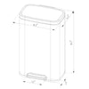 Rectangular Step Trash Can