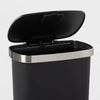 Plastic Locking Lid Step Trash Can Black - Indoor Kitchen Garbage Can, Spot Clean