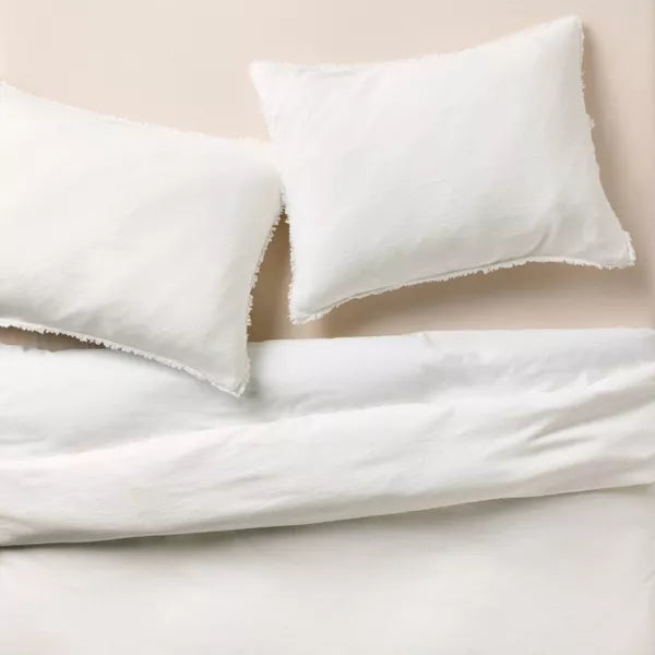 Heavyweight Linen Blend Duvet Cover & Pillow Sham Set - Full/Queen