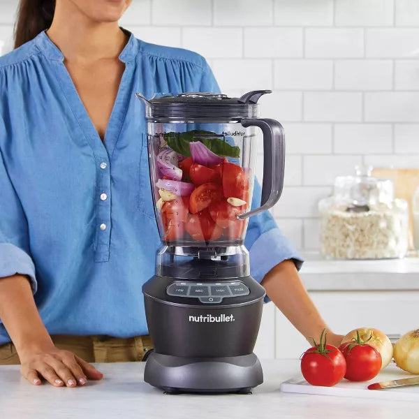 Blender: Countertop Smoothie Blender, 3 Speeds, Stainless Steel Blades, Dark Gray