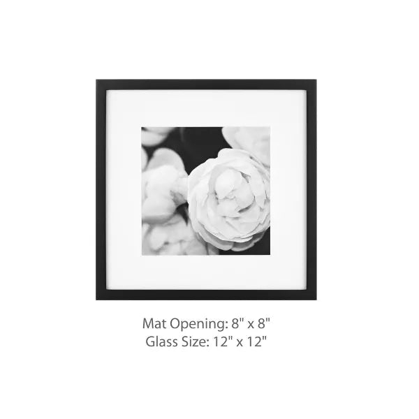 (Set of 9) Square Photo Frame Gallery Wall Kit with Decorative Art Prints and Hanging Template