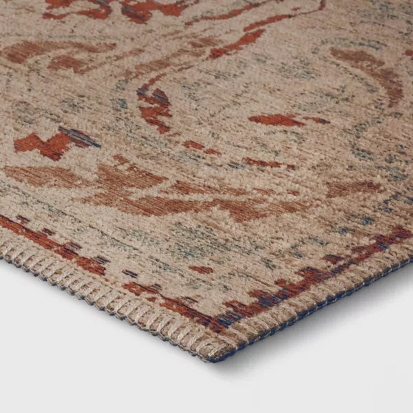 Ornate Persian Outdoor Area Rug Orange 5'x6'