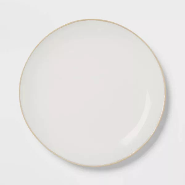 12pc Stoneware Wethersfield Artisan Dinnerware Set White