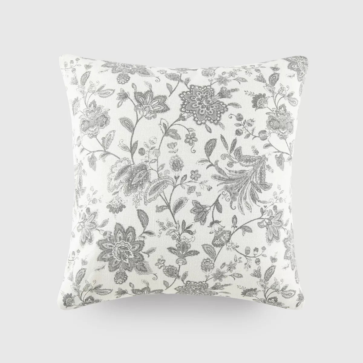 Jacobean Pattern Cotton Throw Pillow Cover With Pillow Insert Set SHOWROOM ITEM