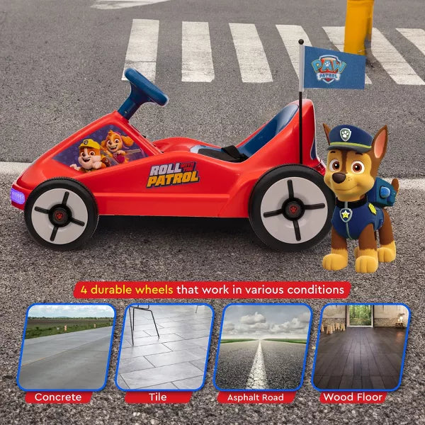 Electric Go Kart for Kids with Lights, Remote Control, Seat Belt, Durable Ride-On Toy