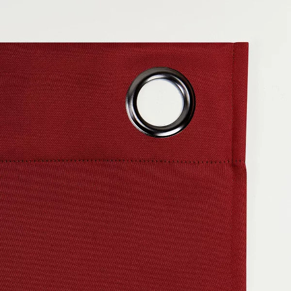 Blackout Oslo Theater Grade Grommet Curtain Panel Bright Red - Set of 3