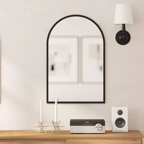 Mila Arched Metal Framed Wall Mirror