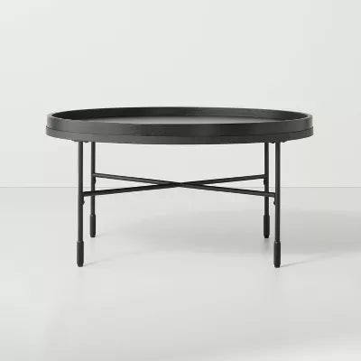 Wood & Metal Coffee Table - Black