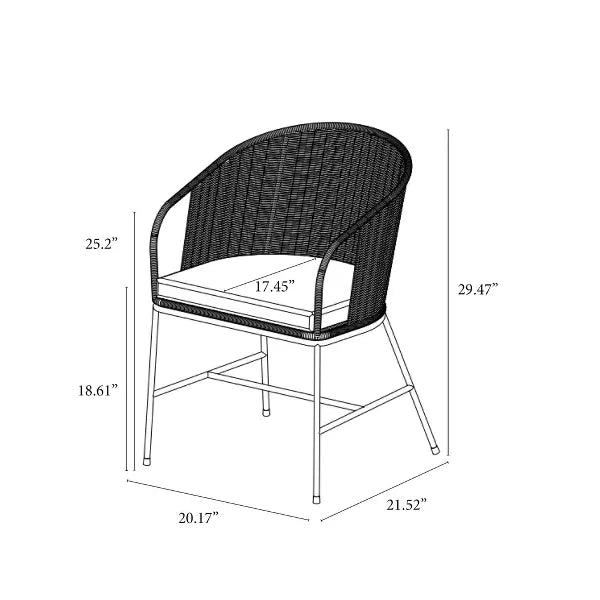 1pc Westcliff Seagrass Dining Chairs