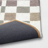 Checkered Woven Flatweave Area Rug White - 5'x7