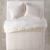 King Heavyweight Linen Blend Stripe Comforter & Sham Set Natural - Woven Rayon-Linen, Zipper Shams