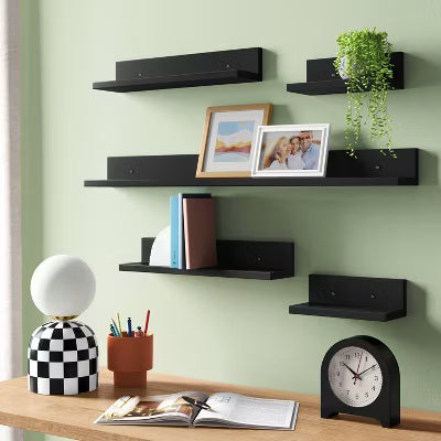 5pk Wall Shelf Picture Ledge