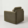Boucle Upholstered Swivel Arm Chair