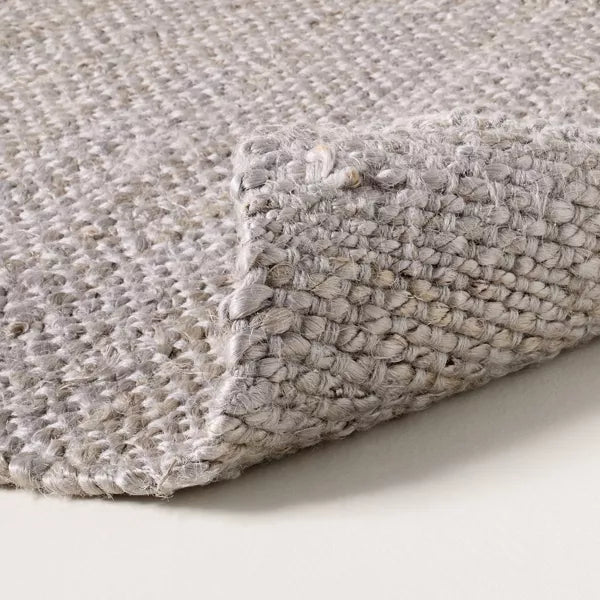 Bleached Jute Fringe Rug 2'x3' Accent
