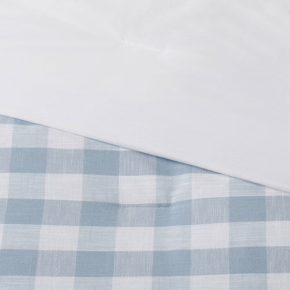 Yarn-Dyed Gingham Comforter & Sham Set - King Plus