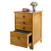 4 Drawers Studio File Cabinet Honey Brown - Vertical Storage, Home Office, L-Shaped Desk Compatible