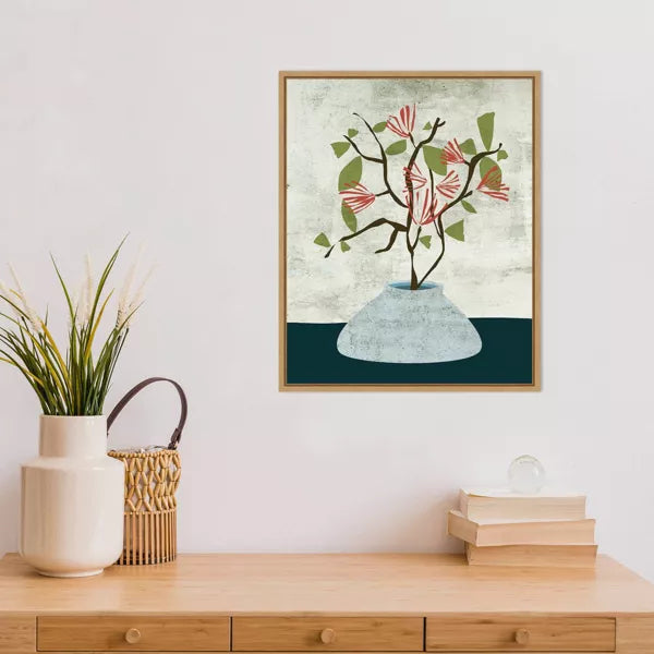 Zen Branch I by Melissa Wang Framed Canvas Wall Art