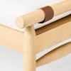 Upholstered Natural Wood Accent Bench Oatmeal