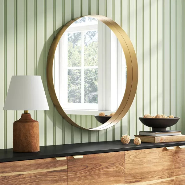 Flush Mount Round Decorative Wall Mirror