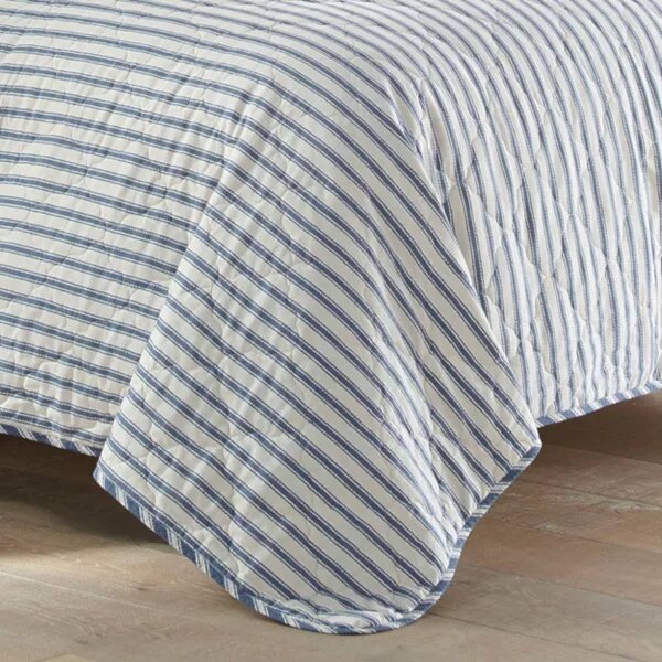 Willow Way Ticking Stripe Quilt & Sham Set - Queen