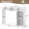 Desk Bookshelf Desktop Storage Organizer Display Shelf Rack Dorm Office White