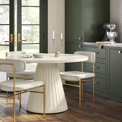 Orion Luxe Dining Chair with Brass Legs