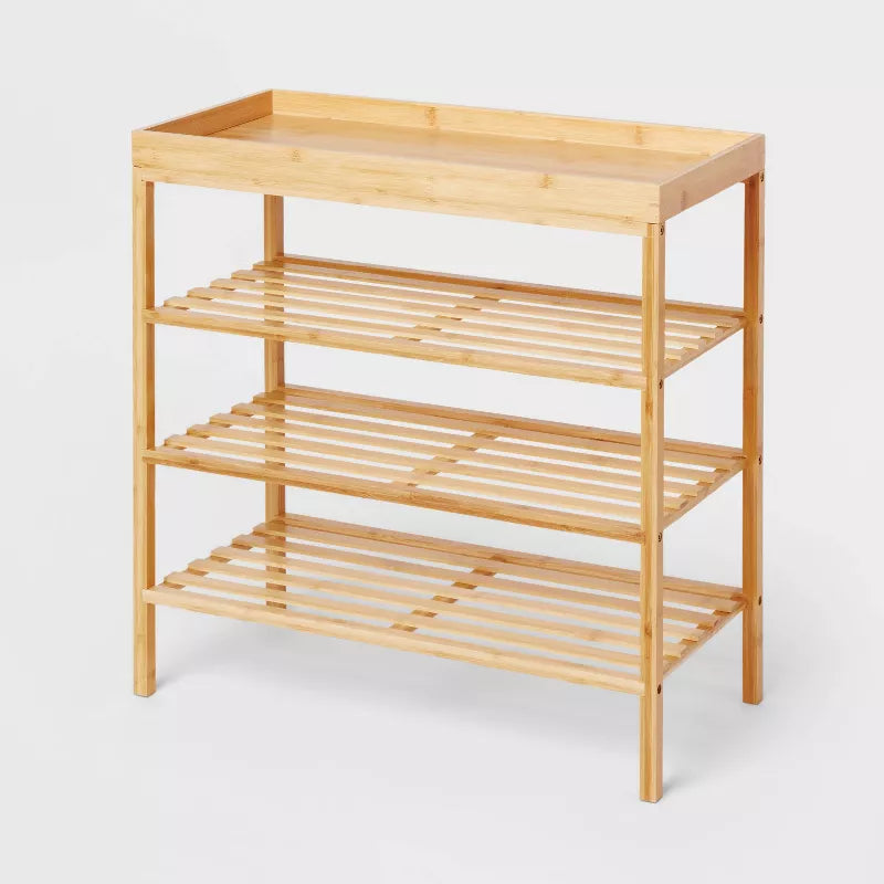 4 Tier Bamboo Shoe Rack