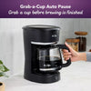 12-Cup Switch Coffee Maker Black: Electric Drip Coffee Machine, Dishwasher-Safe Parts