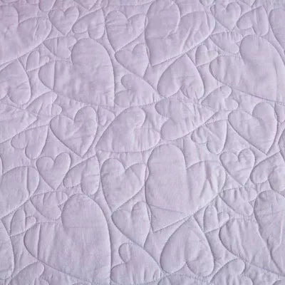 Heart Quilt Set Lavender - Full/Queen
