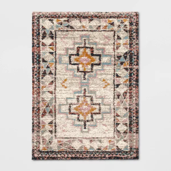 Indoor Geometric Shag Woven Rug