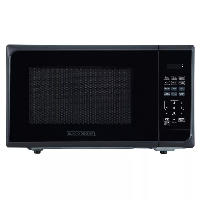 Microwave Oven - Stainless Steel Black: Countertop, Child Lock, 6 One-Touch Settings