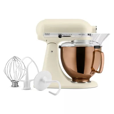 10-Speed Stand Mixer with Copper Bowl Fresh Linen - Metal